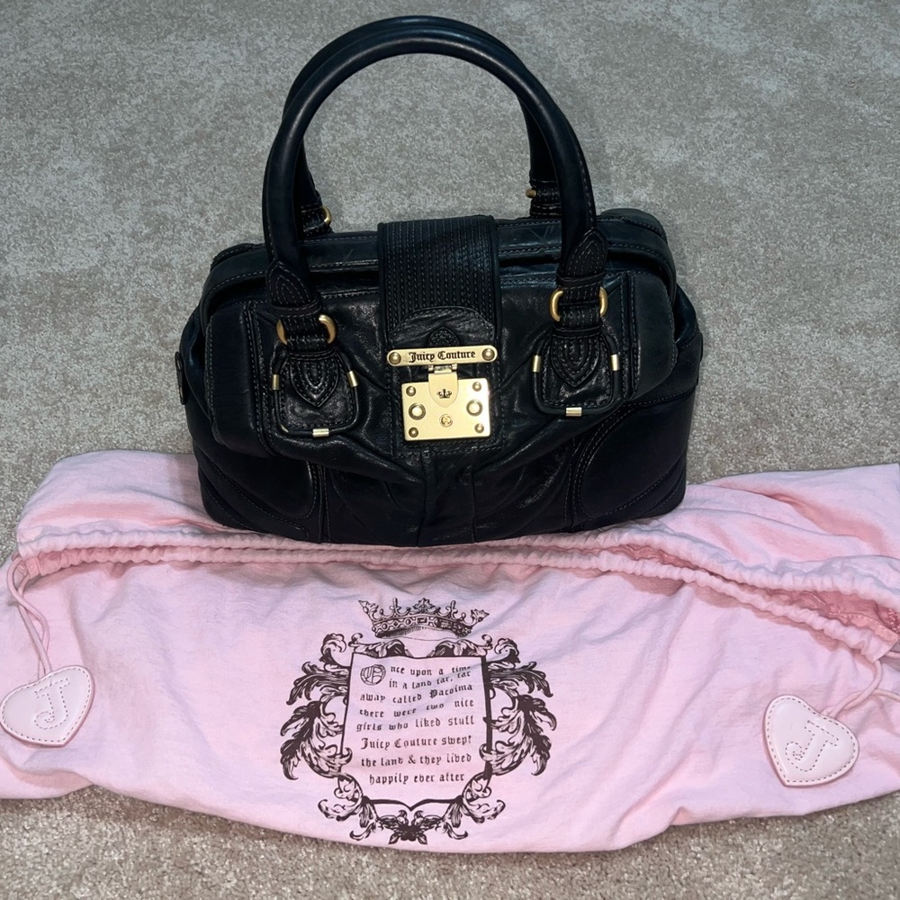 VINTAGE Juicy Couture Black Leather Bag
